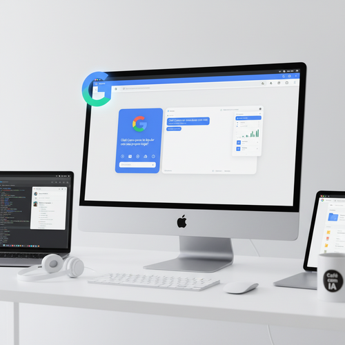 Google Gemini native Mac app interface showing chat and Canvas design tool with productivity features integrated